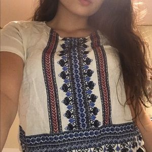 Embroidered crop top